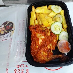 Chips and Peppered Chicken