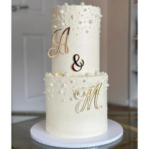 A & M Wedding Cake